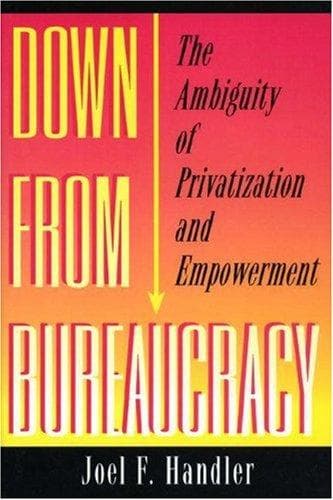 Cover of Down from bureaucracy by Joel F. Handler