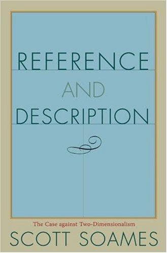 Cover of Reference and Description by Scott Soames