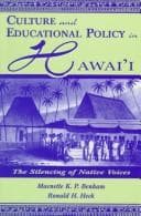Cover of Culture and educational policy in Hawaiʻi by Maenette K. P. Ah Nee-Benham