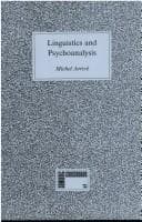 Cover of Lingustics and psychoanalysis by Michel Arrivé