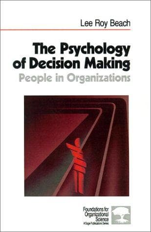 Cover of The psychology of decision making by Lee Roy Beach