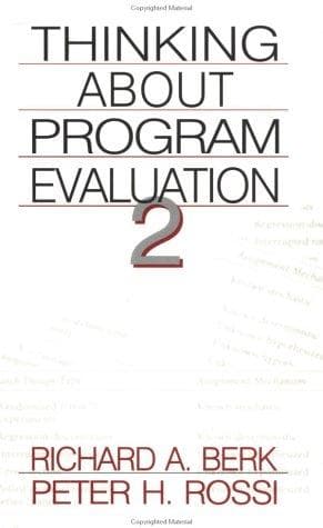 Cover of Thinking about program evaluation by Richard A. Berk