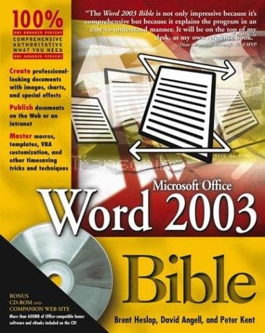 Cover of Word 2003 bible by Brent D. Heslop