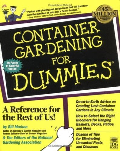 Cover of Container gardening for dummies by Bill Marken