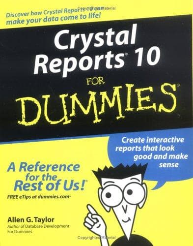 Cover of Crystal reports 10 for dummies by Allen G. Taylor