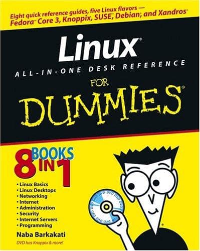 Cover of Linux all-in-one desk reference for dummies by Nabajyoti Barkakati