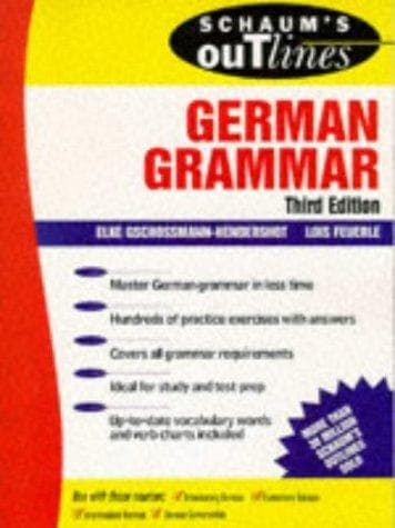 Cover of Schaum's outline of German grammar by Elke Gschossmann-Hendershot