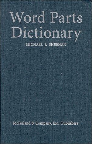 Cover of reverse Word parts dictionary by Sheehan, Michael