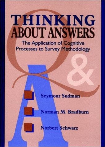 Cover of Thinking about answers by Seymour Sudman