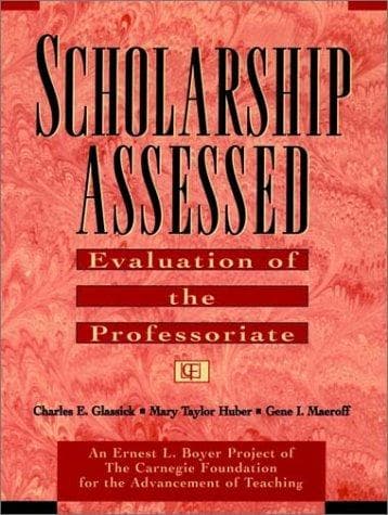 Cover of Scholarship assessed by Charles E. Glassick