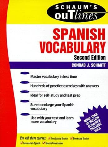 Cover of Schaum's outline of Spanish vocabulary by Conrad J. Schmitt