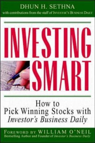 Cover of Investing smart by Dhun H. Sethna
