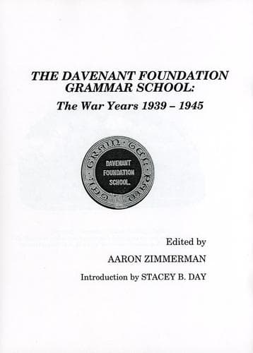 Cover of THE DAVENANT FOUNDATION GRAMMAR SCHOOL by EDITED BY AARON ZIMMERMAN; INTRODUCTION BY STACEY B. DAY
