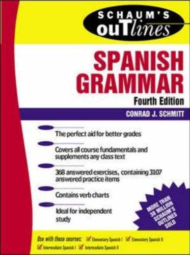 Cover of Schaum's outline of Spanish grammar by Conrad J. Schmitt