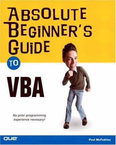 Cover of Absolute Beginner's Guide to VBA (Absolute Beginner's Guide) by Paul McFedries