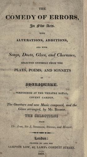 Cover of The Comedy of Errors by William Shakespeare