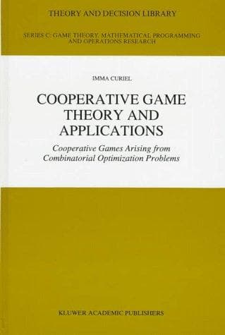 Cover of Cooperative game theory and applications by Imma Curiel
