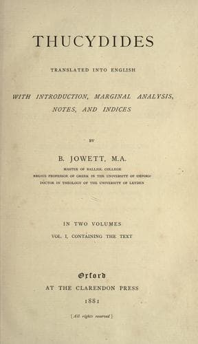 Cover of History of the Peloponnesian War by Thucydides