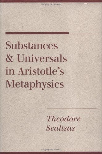 Cover of Substances and universals in Aristotle's Metaphysics by T. Scaltsas