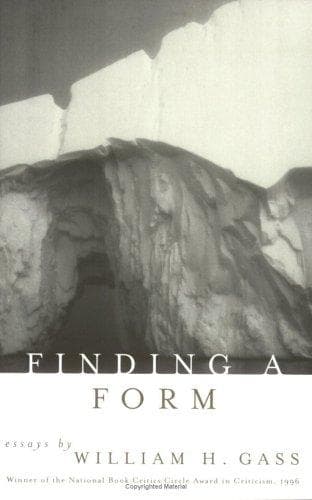 Cover of Finding a form by William H. Gass