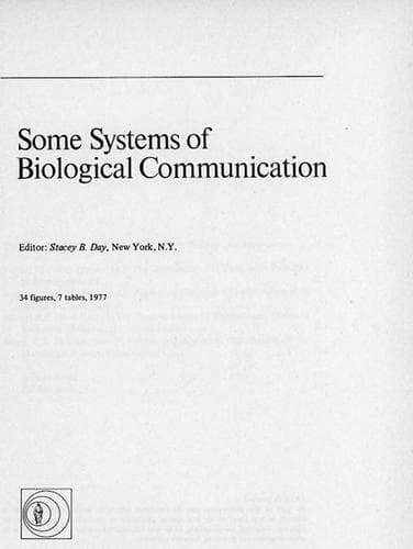 Cover of Some Systems of Biological Communication: Journal by Stacey B. Day MD