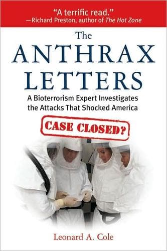 Cover of A Medical Detective Story THE ANTHRAX LETTERS by Leonard A. Cole