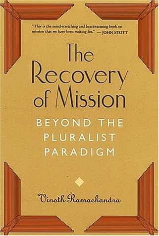 Cover of The recovery of mission by Vinoth Ramachandra