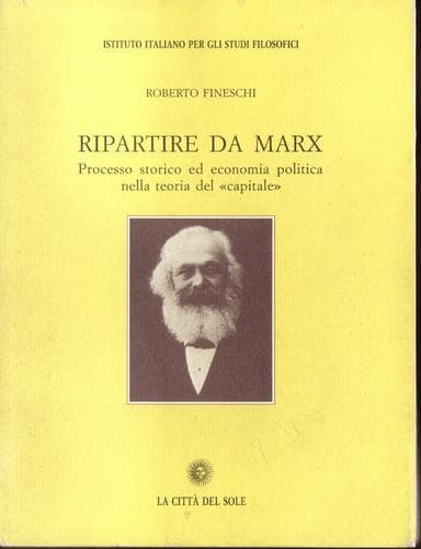 Cover of Ripartire da Marx by Roberto Fineschi