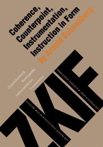 Cover of Coherence, counterpoint, instrumentation, instruction in form = by Arnold Schoenberg