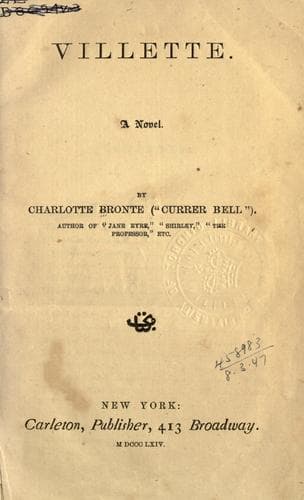 Cover of Villette by Charlotte Brontë