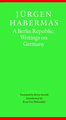 Cover of A Berlin republic by Jürgen Habermas
