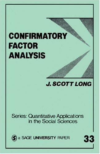 Cover of Confirmatory factor analysis by J. Scott Long