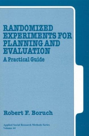 Cover of Randomized experiments for planning and evaluation by Robert F. Boruch