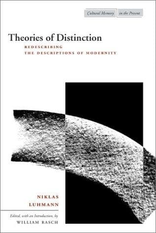 Cover of Theories of Distinction by Niklas Luhmann