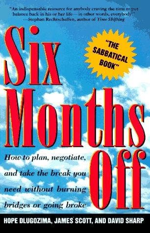 Cover of Six months off by Hope Dlugozima