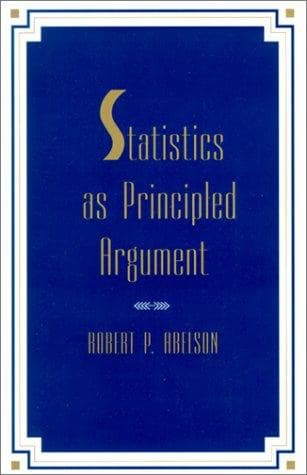 Cover of Statistics as principled argument by Robert P. Abelson