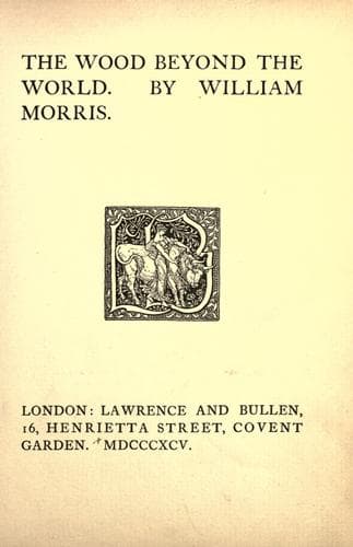 Cover of The wood beyond the world by William Morris