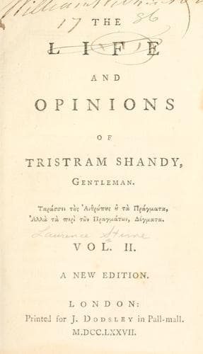 Cover of The Life and Opinions of Tristram Shandy, Gentleman by Laurence Sterne