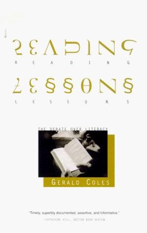 Cover of Reading Lessons by Gerald Coles