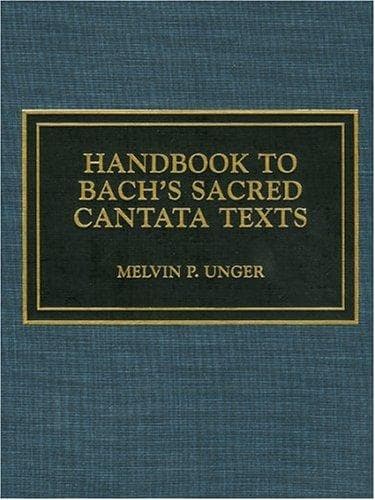 Cover of Handbook to Bach's sacred cantata texts by Johann Sebastian Bach
