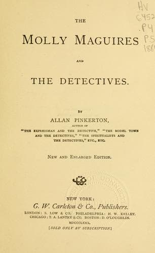 Cover of The Molly Maguires and the detectives by Allan Pinkerton