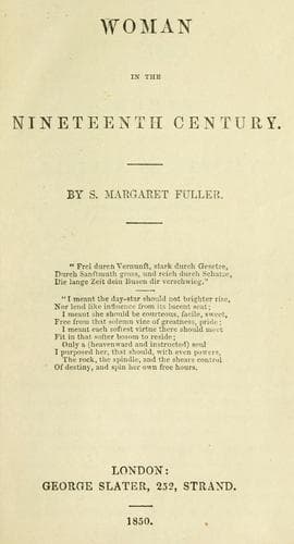 Cover of Woman in the nineteenth century by Margaret Fuller