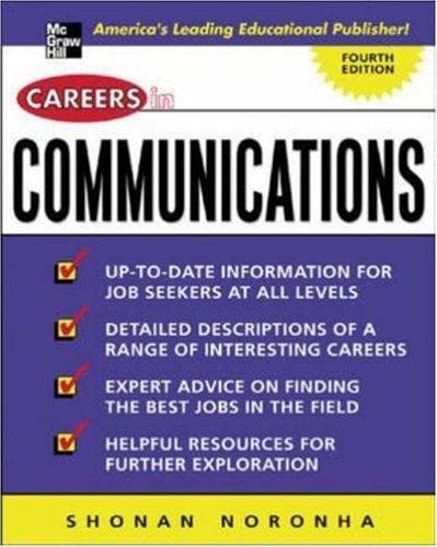 Cover of Careers in communications by Shonan F. R. Noronha