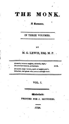 Cover of The Monk by Matthew Gregory Lewis