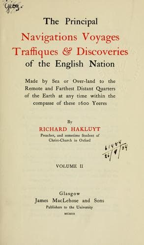 Cover of The principall navigations, voiages, and discoveries of the English nations by Richard Hakluyt
