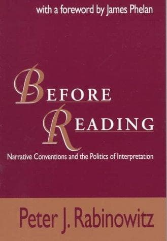Cover of Before reading by Rabinowitz, Peter J