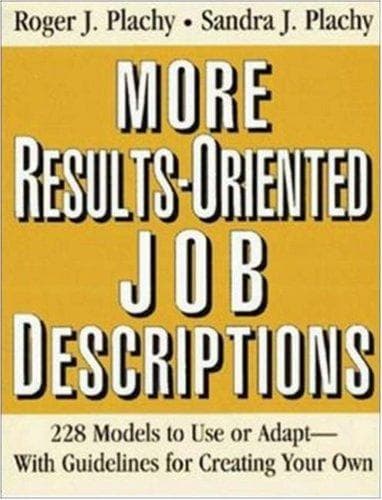 Cover of More results-oriented job descriptions by Roger Plachy