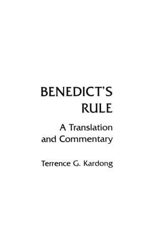 Cover of Benedict's Rule by Terrence Kardong