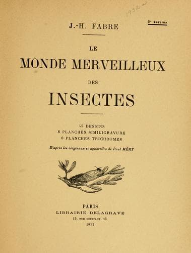 Cover of The insect world of J. Henri Fabre by Jean-Henri Fabre