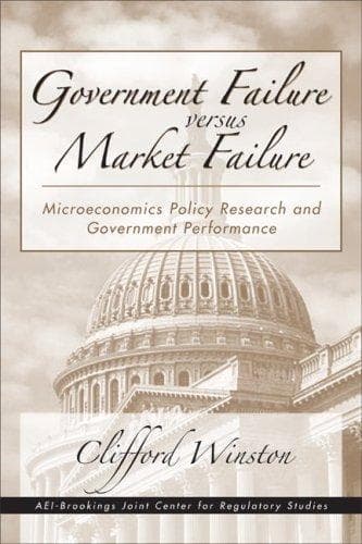 Cover of Government Failure versus Market Failure by Clifford Winston